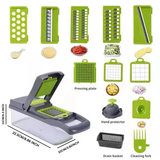 16 in 1 Nicer Dicer Vegetable Cutter – Ramzan Special Multi-Function Kitchen Chopper with Storage Container Included