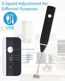 Milk Frother Handheld, Milk Frother Electric Rechargeable USB, Electric Whisk Powerful 14000rpm, Portable Coffee Frother, Mini Matcha Whisk