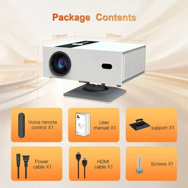 XNANO X6 Full HD 1080P Smart Projector – 600ANSI, Android 13, 5G WiFi, BT 5.2 | Home Theater LED Projector | COD Available in Pakistan