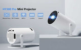 HY300 Pro Projector 4K Supported, Android 11, Dual Wifi6, 260 ANSI Lumens, Allwinner H713 BT5.0, 1080P 1280x720P, Home Cinema Outdoor Projector