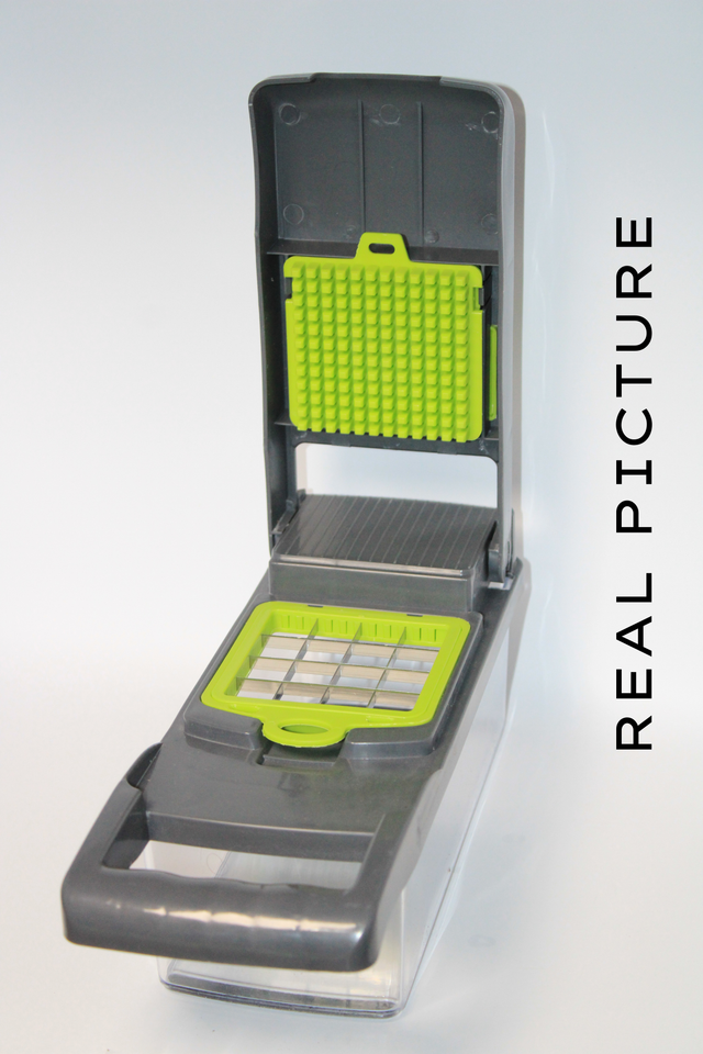 16 in 1 Nicer Dicer Vegetable Cutter – Ramzan Special Multi-Function Kitchen Chopper with Storage Container Included