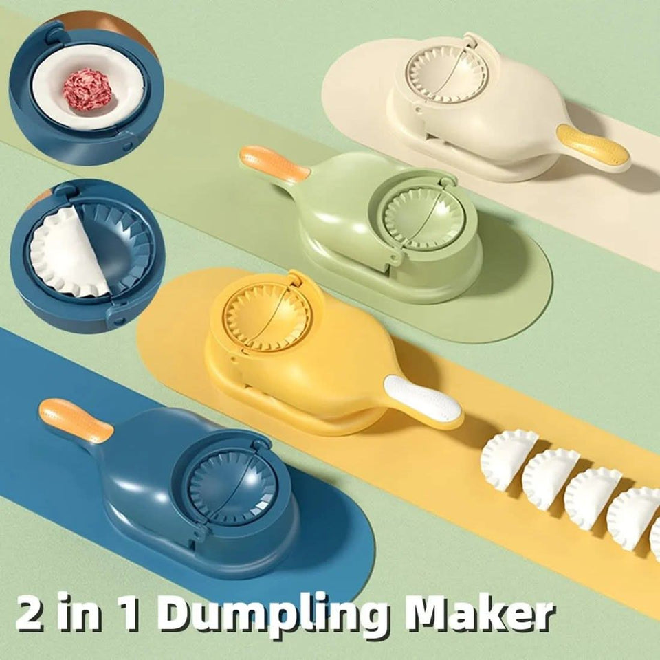 2 in 1 Big Size Dumpling and Samosa Maker Tool – Easy Homemade Snack Preparation – Durable Kitchen Cooking Helper