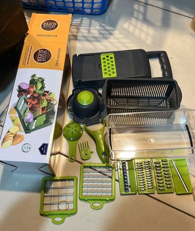 16 in 1 Nicer Dicer Vegetable Cutter – Ramzan Special Multi-Function Kitchen Chopper with Storage Container Included